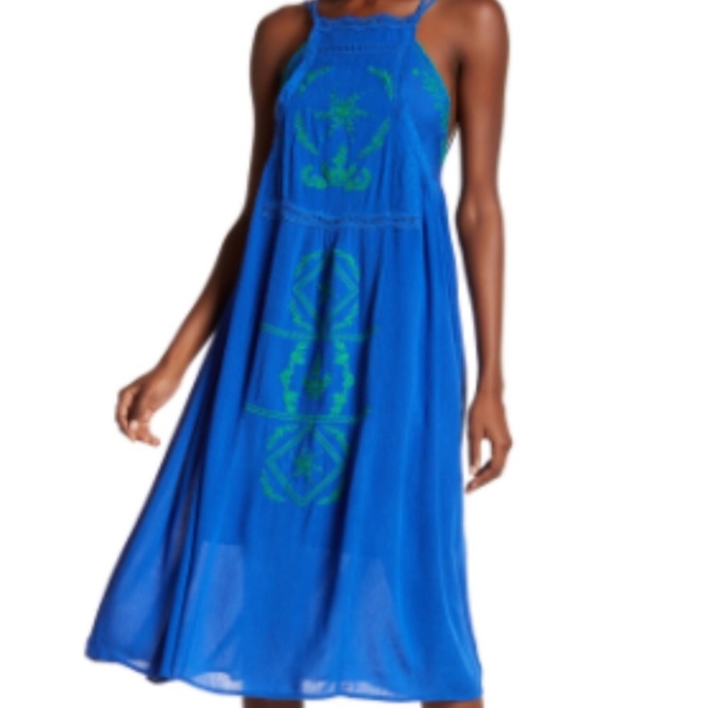 Anthropologie blue midi dress 👗